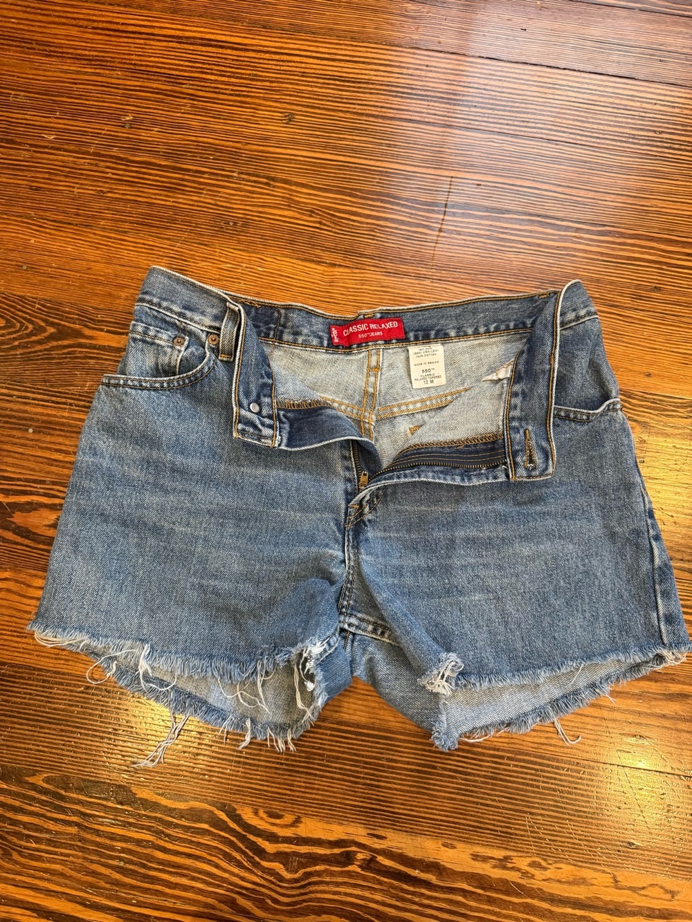 Vintage Levi’s 550 Classic Blue Denim Cutoff Shorts - Casual Women’s Shorts